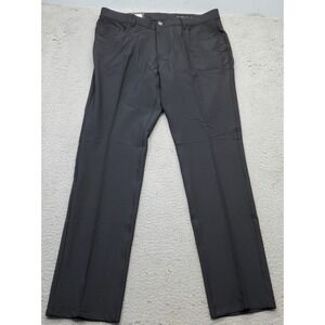 Dunning Golf Pants Mens 36x32 Black Stretch Performance Flat Front Straight Leg